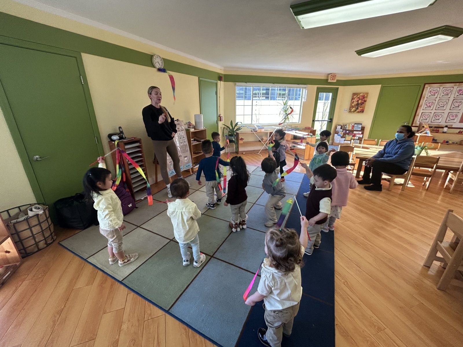 Montessori classroom with low shelves